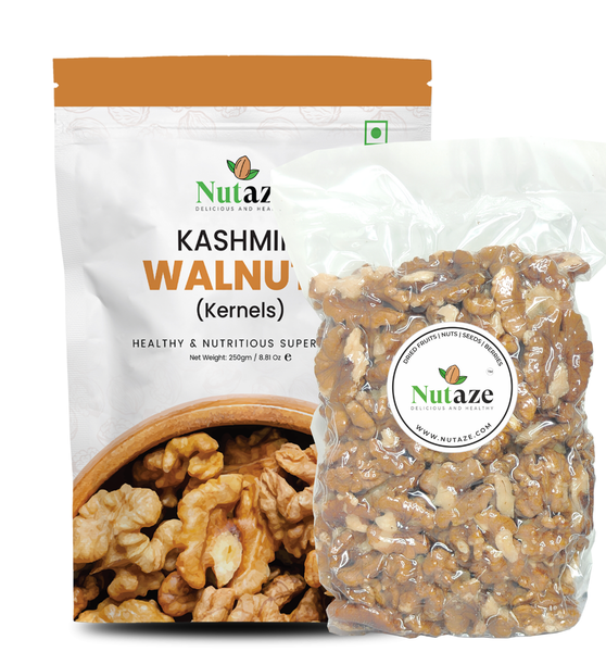 Nutaze Premium Kashmiri Silver Walnuts Kernels – Handpicked, Extra Light & 100% Natural Akhrot Giri