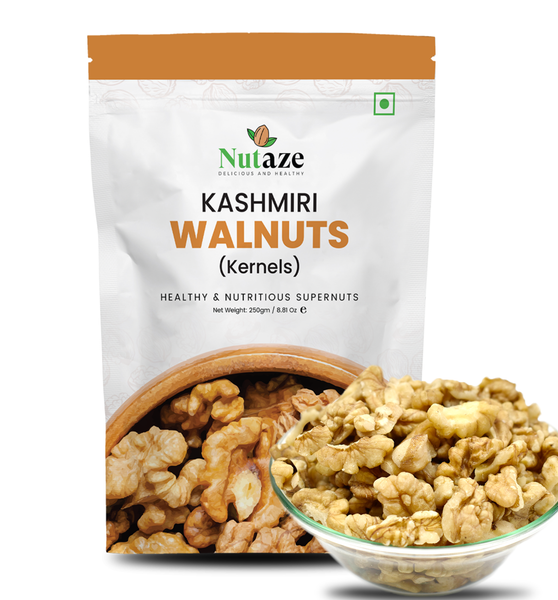 Nutaze Kashmiri Gold Walnut Kernels – Premium Hand-Cracked Akhrot Giri | 100% Natural, Fresh & Organic
