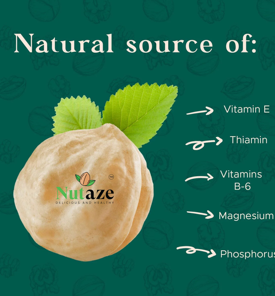 Nutaze Premium Hazelnuts – Healthy Crunchy Snack | 100% Natural