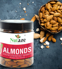 NUTAZE Premium Almonds | Rare USA Almonds |100% Authentic | 100% Natural, 500g (250g x 2)