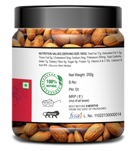 Products NUTAZE Premium Almonds | Rare USA Almonds |100% Authentic | 100% Natural, 750g (250g x 3)
