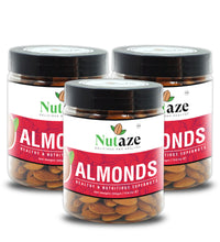 Products NUTAZE Premium Almonds | Rare USA Almonds |100% Authentic | 100% Natural, 750g (250g x 3)