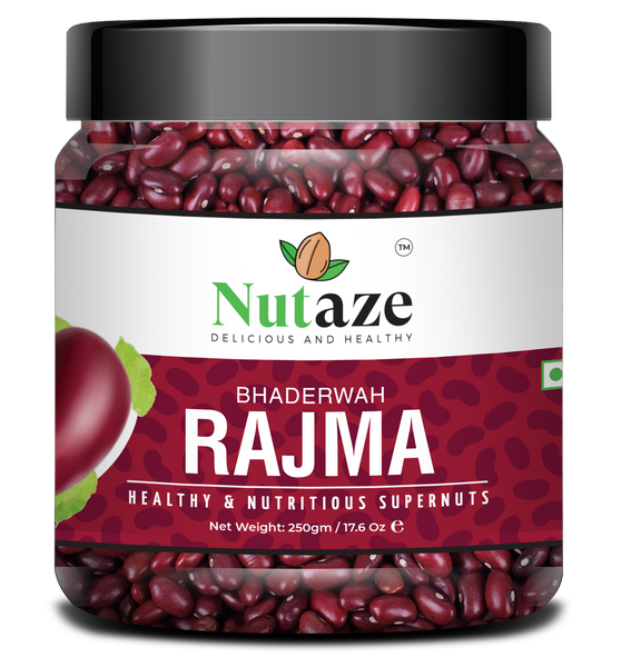 Nutaze Premium Bhaderwah Rajmah | Rare Jammu Rajmah | Red Kidney Beans | 100% Natural 500g, (250g x 2)