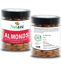 Products NUTAZE Premium Almonds | Rare USA Almonds |100% Authentic | 100% Natural, 1Kg (250g X 4)