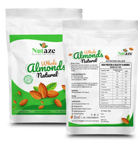 Nutaze 100% Natural Premium California Almonds 200g x 3, 600g